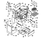 GE LEB356GS1BB oven assembly diagram