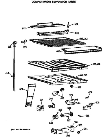 Compartment separator parts