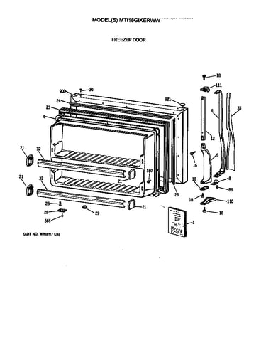Freezer door