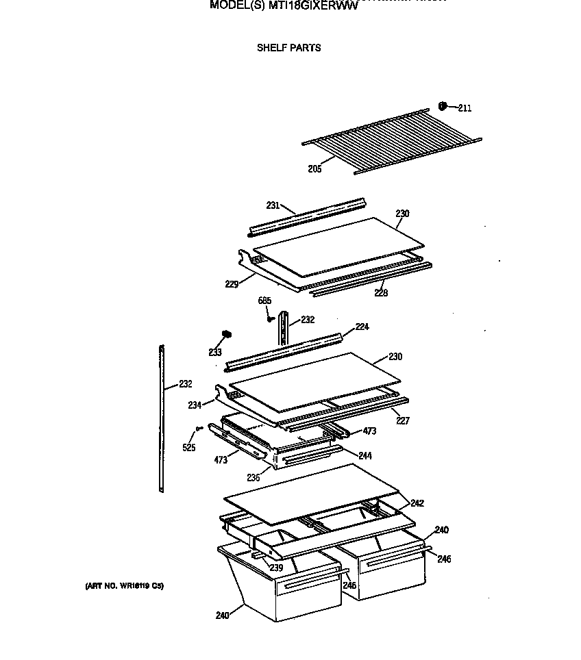 Shelf parts