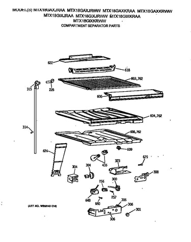 Compartment separator parts
