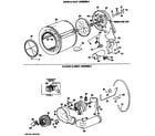 GE DRL1555KBL blower & drive assembly diagram