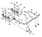 GE 14888L0 gas lines/burners diagram