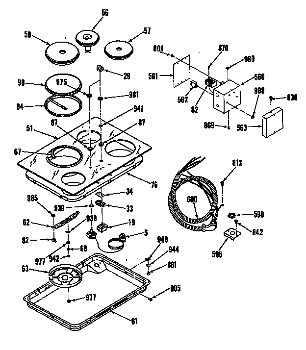 Cooktop assembly