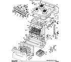 GE JBS26*55 range assembly diagram