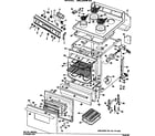 GE JBC26*55 range assembly diagram