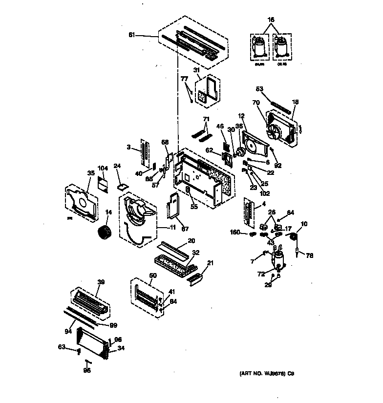 Motor, compressor & system components