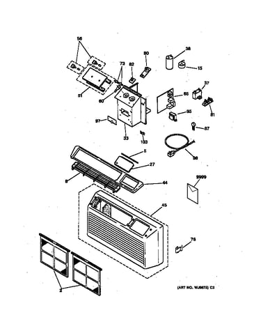 Controls & grill asm.