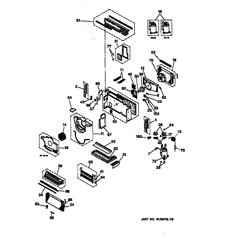 Motor, compressor & system components