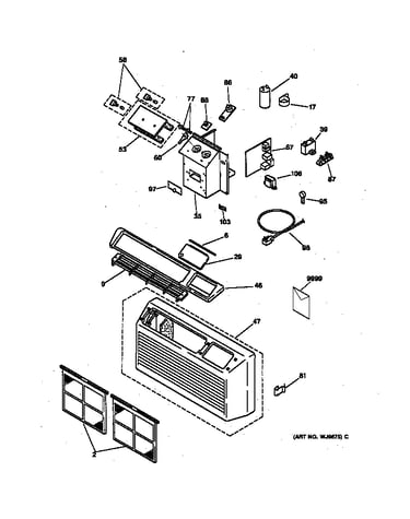 Controls & grill asm.
