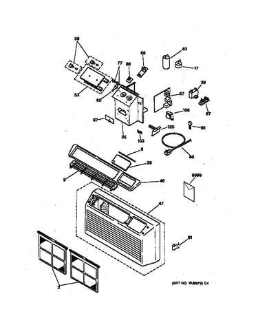 Controls & grill asm.