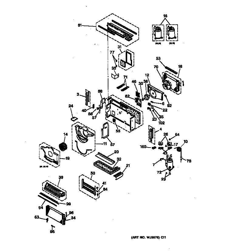 Motor, compressor & system components