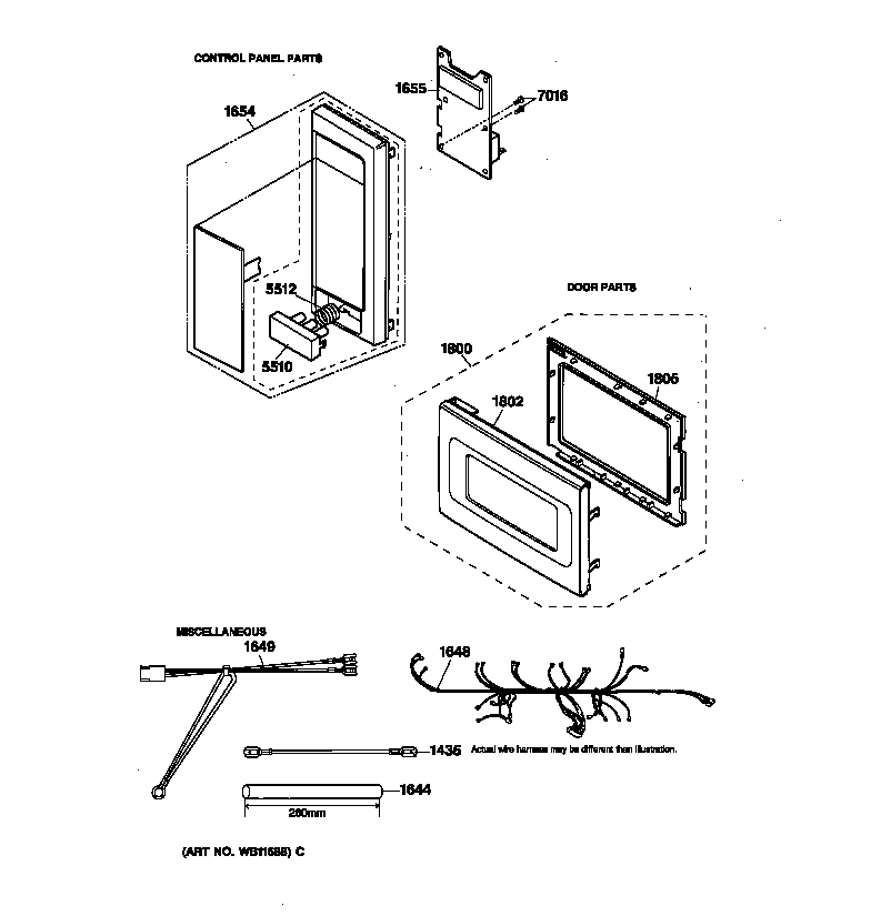 CONTROLS PANEL, DOOR & WIRING