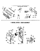 V model dryer - door assembly