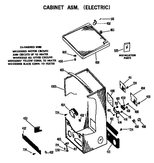 Cabinet asm. (electric)