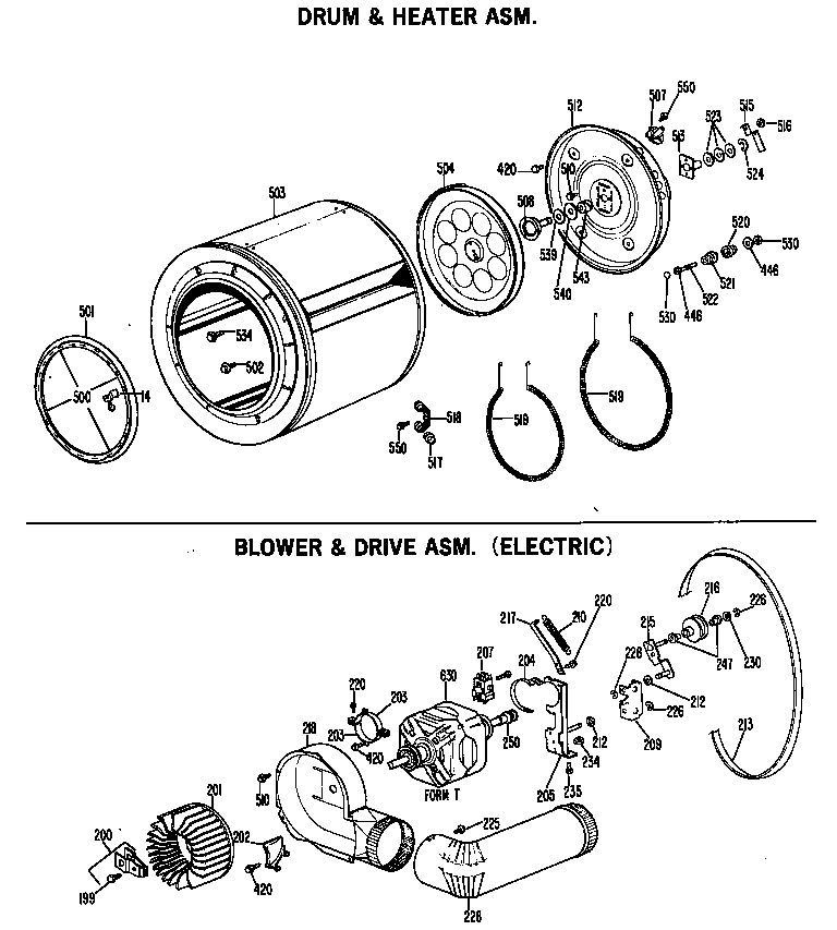 Blower & drive asm. (electric)