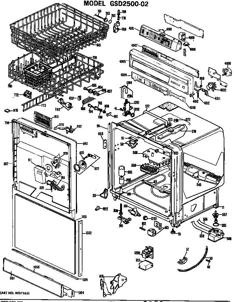 Door/tub/racks