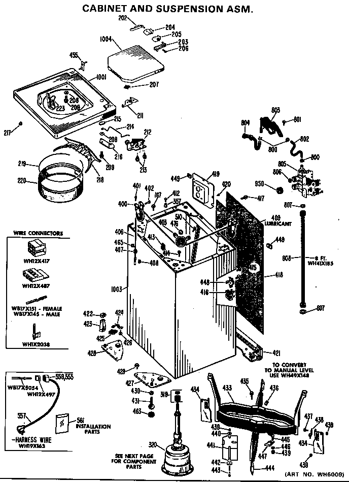 Cabinet and suspension asm.