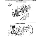 GE DDE5944VEL blower & drive asm. diagram