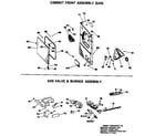 GE DDG5984VAL gas valve & burner assembly diagram