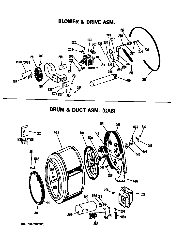 DRUM & DUCT ASM. (GAS)