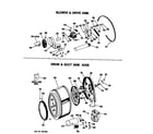 GE DDG8280BAC drum & duct asm. (gas) diagram