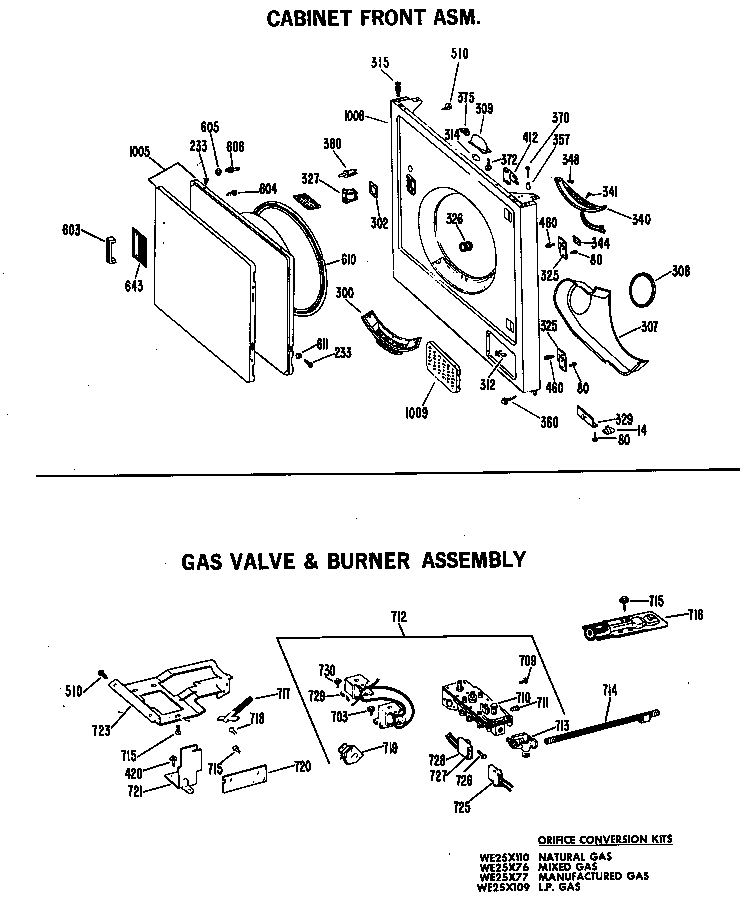 GAS VALVE & BURNER ASSEMBLY