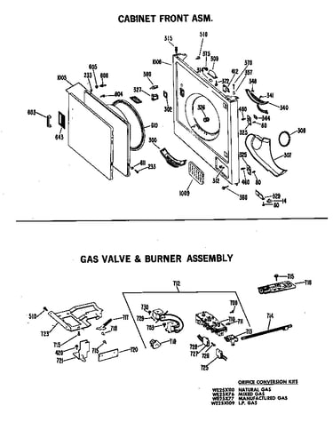 Gas valve & burner assembly