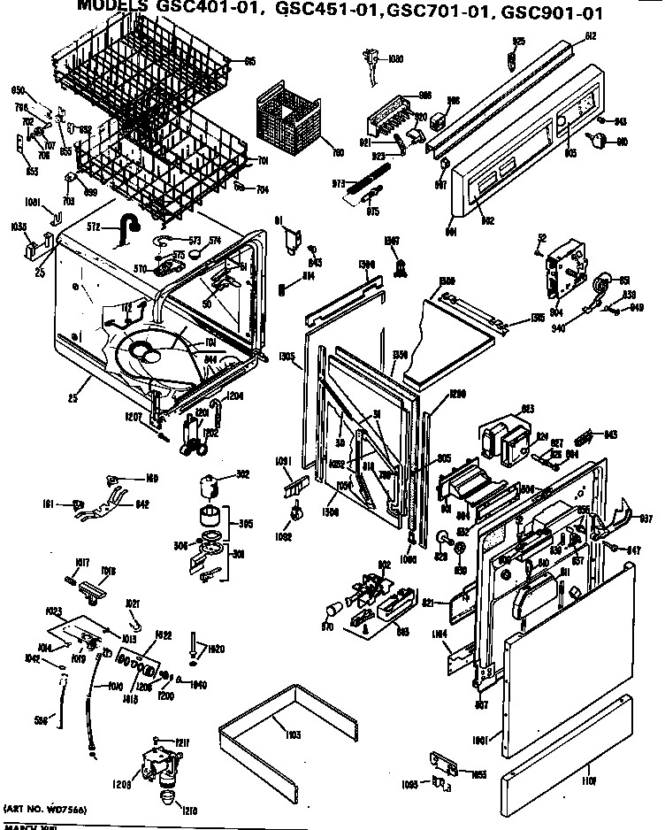 DOOR/TUB/RACKS