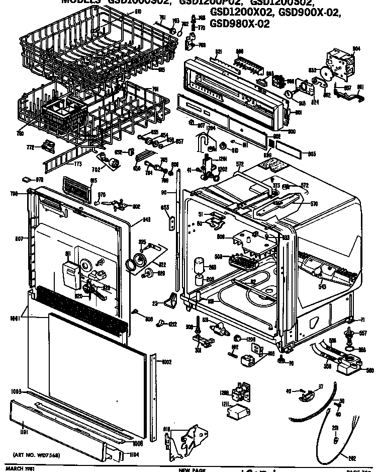 DOOR/TUB/RACKS