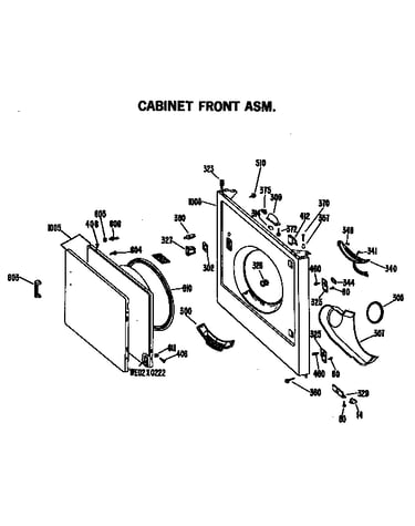 Cabinet front asm.