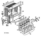GE AC610AMT1 cabinet/grille diagram