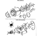 GE DDE5211BAL blower & drive asm (electric) diagram