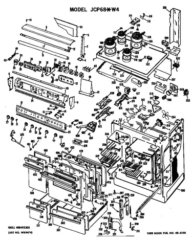 Electric range assembly