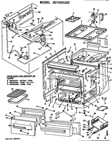 Gas range assembly