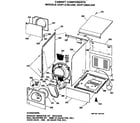 GE DDP1275CAW cabinet components diagram