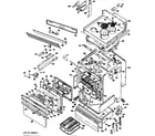 GE JHP56*D1 range assembly diagram