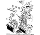 GE JHP56G*D1 range assembly diagram