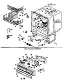 Tub/escutcheon assembly