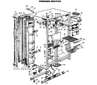 GE TFF18DMB freezer section diagram