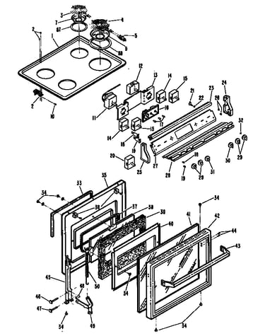 Cooktop/oven door