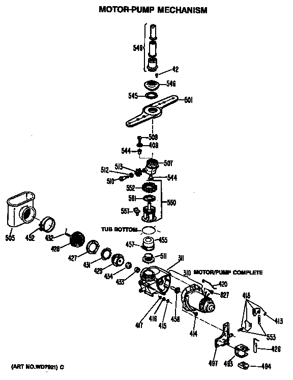 Motor-pump mechanism