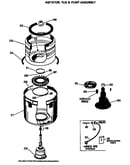 Agitator, tub & pump assembly