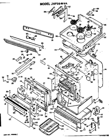 Oven door parts - upper