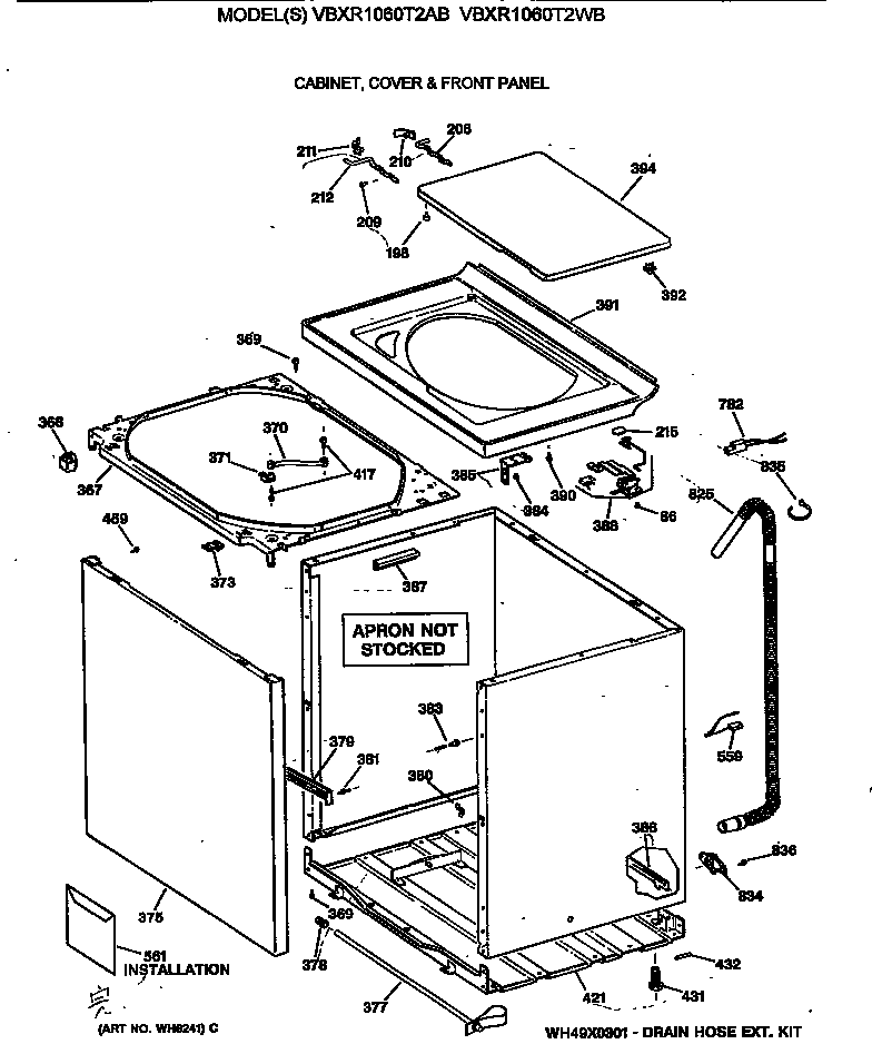 Cabinet, cover & front panel