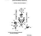 Hotpoint VBXR1060T2WB suspension, pump & drive components diagram