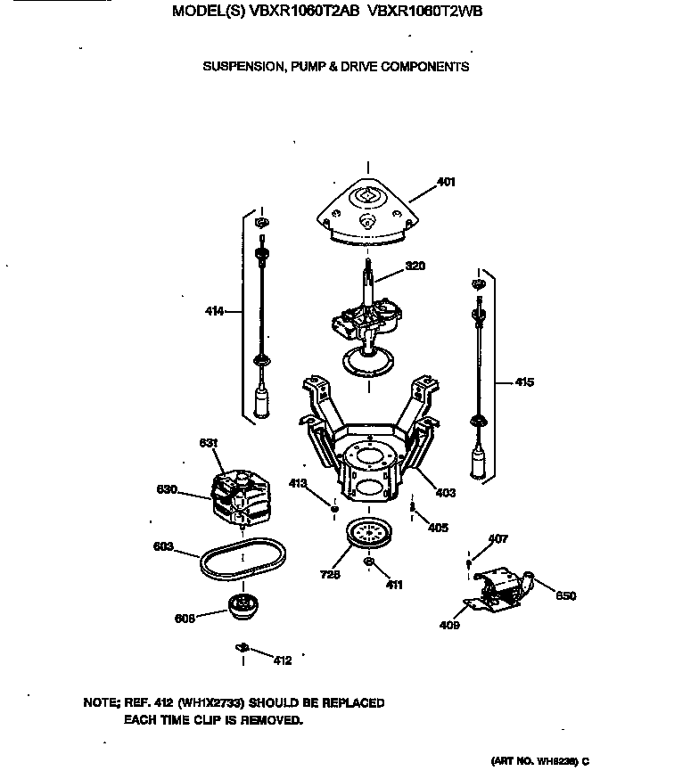 Suspension, pump & drive components