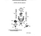 Hotpoint VBXR2070T3WB suspension, pump & drive components diagram