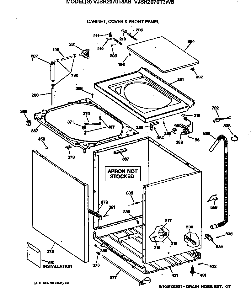 Cabinet, cover & front panel