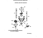 Hotpoint VJSR2070T3AB suspension, pump & drive components diagram